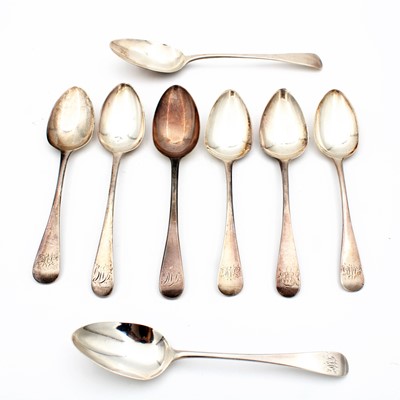 Lot 63 - A collection of George III and later silver...