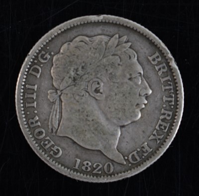 Lot 86 - Great Britain, 1820 shilling, obv: laureate...
