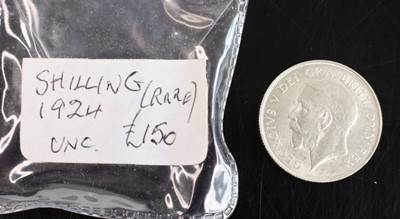 Lot 89 - Great Britain, 1924 shilling, obv: uncrowned...