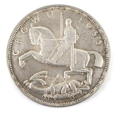 Lot 337 - Great Britain, 1935 crown, obv: uncrowned...