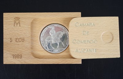 Lot 367 - Spain, Camara De Comercio Alicante 1989 silver...