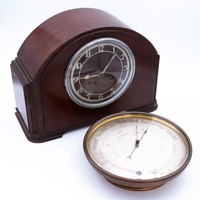 Lot 34 - A late 19th century holosteric aneroid brass...