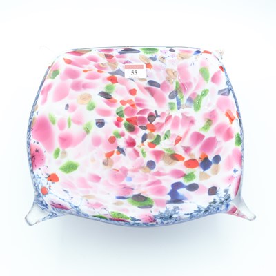 Lot 55 - A contemporary murano style glass dish, with...