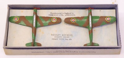 Lot 886 - Dinky Toys Pre-War No.60S Medium Bomber Set...