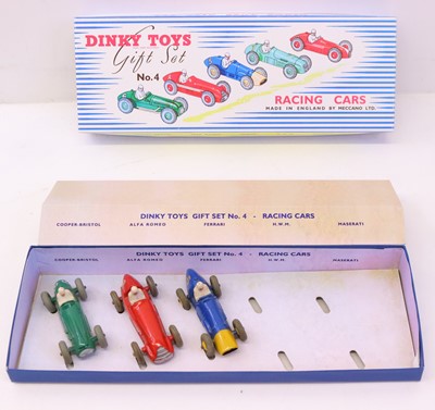 Lot 885 - Dinky Toys gift set No. 4 racing cars to...