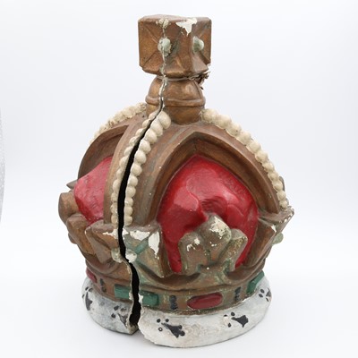 Lot 45 - A painted composite model of a crown, in two...