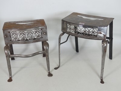 Lot 73 - An early 19th century steel footman, having...