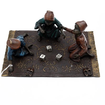 Lot 92 - A reproduction cold-painted style bronze...