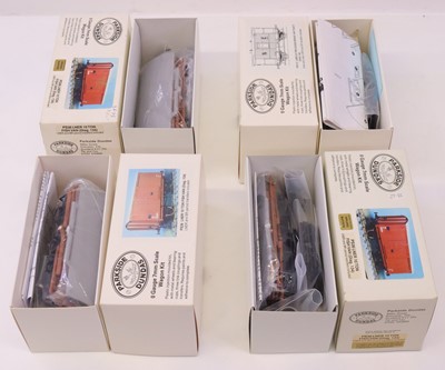 Lot 377 - Four unbuilt 0-gauge Parkside Dundass wagons,...