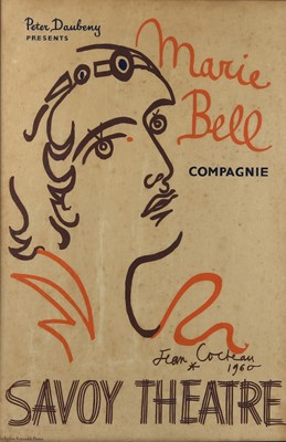 Lot 75 - Jean Cocteau (French, 1889-1963) - Marie Bell...