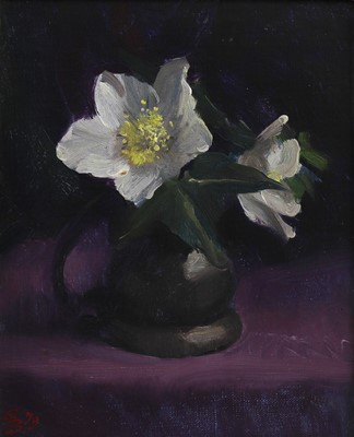 Lot 25 - George Bruce (British, 1930-2022) - Hellebores,...