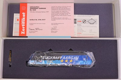 Lot 9 - HAG Swiss HO gauge Re 460 Aargau loco, in...