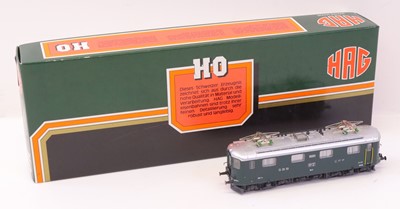 Lot 10 - HAG Swiss HO gauge Re 4/4 loco, in green,...