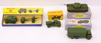 Lot 905 - Dinky Toys group of 4 military diecasts to...