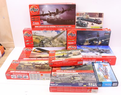 Lot 382 - Large collection of Airfix plastic kits, to...