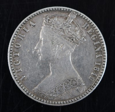 Lot 185 - Great Britain, 1849 florin, Victoria Godless...