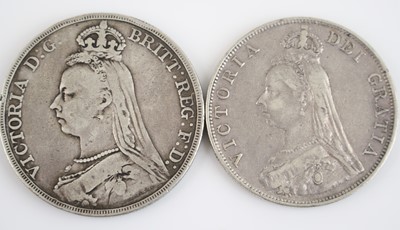 Lot 197 - Great Britain, 1889 crown, obv: Victoria...