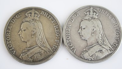 Lot 202 - Great Britain, 1889 crown, obv: Victoria...