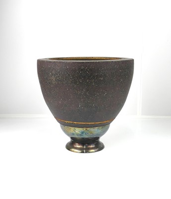 Lot 292 - A contemporary brown mottled glazed stoneware...