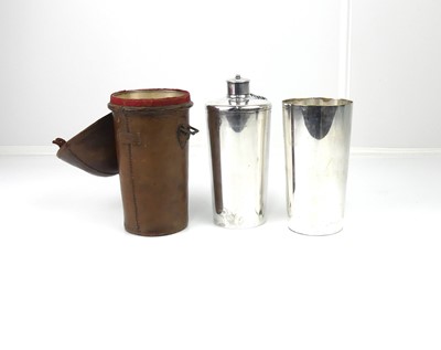 Lot 369 - A 1930s silver plated travelling cocktail...