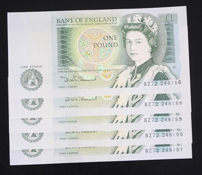 Lot 299 - Great Britain, Bank of England, a consecutive...