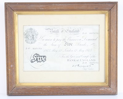 Lot 339 - Great Britain, Bank of England five pound note...