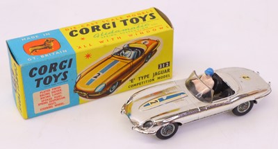 Lot 843 - Corgi Toys, 312 'E' type Jaguar competition...