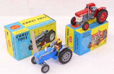 Lot 861 - Corgi Toys group of 2 tractors to include:...