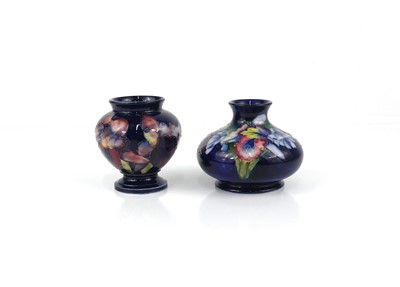 Lot 236 - A Moorcroft Iris pattern pottery small squat...