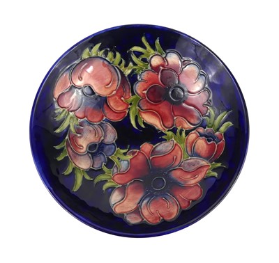 Lot 259 - A Moorcroft Anemone pattern footed shallow...