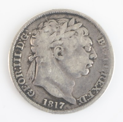 Lot 316 - Great Britain, 1817 sixpence, obv: George III...