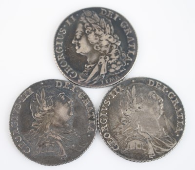 Lot 207 - Great Britain, 1745 shilling, obv: George II...