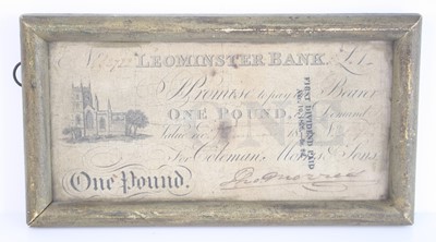 Lot 355 - Great Britain, Leominster Bank for Coleman,...