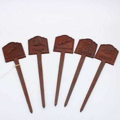 Lot 82 - A set of five contemporary cast iron plant...