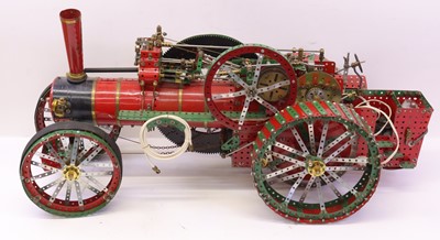 Lot 1157 - A Meccano homemade model of a red and green...