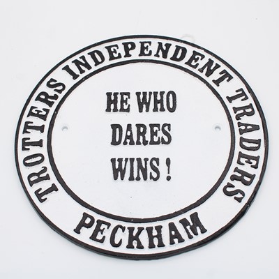 Lot 83 - A circular cast iron sign 'Trotter Independant...
