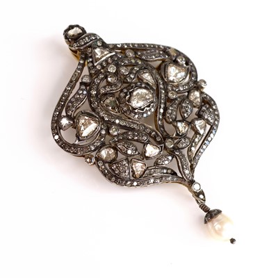 Lot A Georgian yellow and white metal, diamond and...