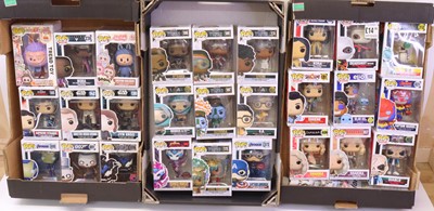 Lot 239 - Three trays containing Funko Pop Vinyl group...