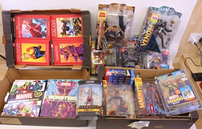Lot 240 - Four trays containing Marvel-related figure...