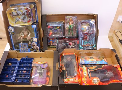 Lot 242 - Four trays containing Dr Who, DC, Marvel, and...