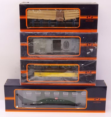 Lot 149 - Four IG gauge 45mm wagons and locos by...