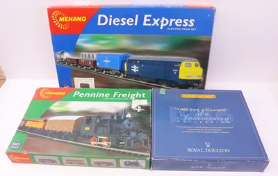 Lot 106 - Hornby/Mehano three 00 and H0 gauge sets, to...