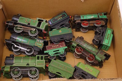 Lot 153 - Hornby 0-gauge: 5 clockwork locos & 6 tenders:...