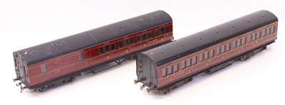 Lot 279 - Two Exley LMS suburban bogie coaches, LMS...
