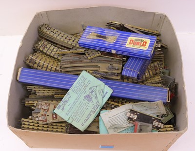 Lot 567 - Large box of H-Dublo 3-rail track. A wide...