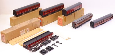Lot 293 - Six coaches: Exley Kit LMS corridor all/3rd No....