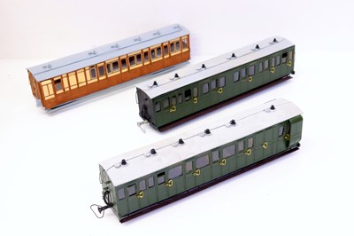 Lot 439 - Three 009 Alphagraphix bogie coaches, Lynton &...