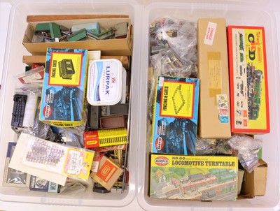 Lot 199 - Two boxes containing various 00 gauge spares...