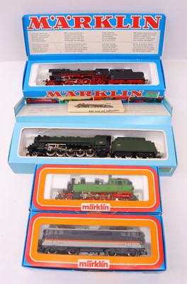 Lot 28 - Marklin HO Gauge boxed locomotive group, 4...