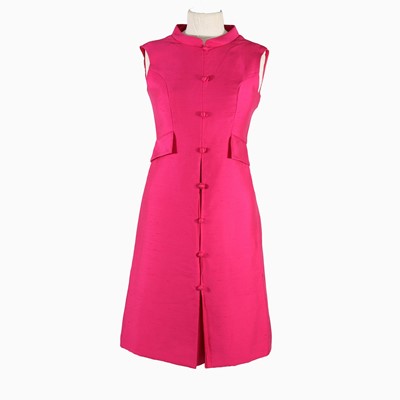 Lot 389 - Created by Marisa, pink silk shantung dress,...